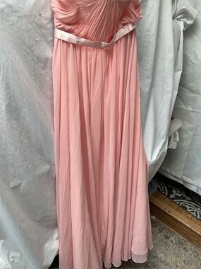 Let's Pink Pleated Corset-Back Maxi Dress
